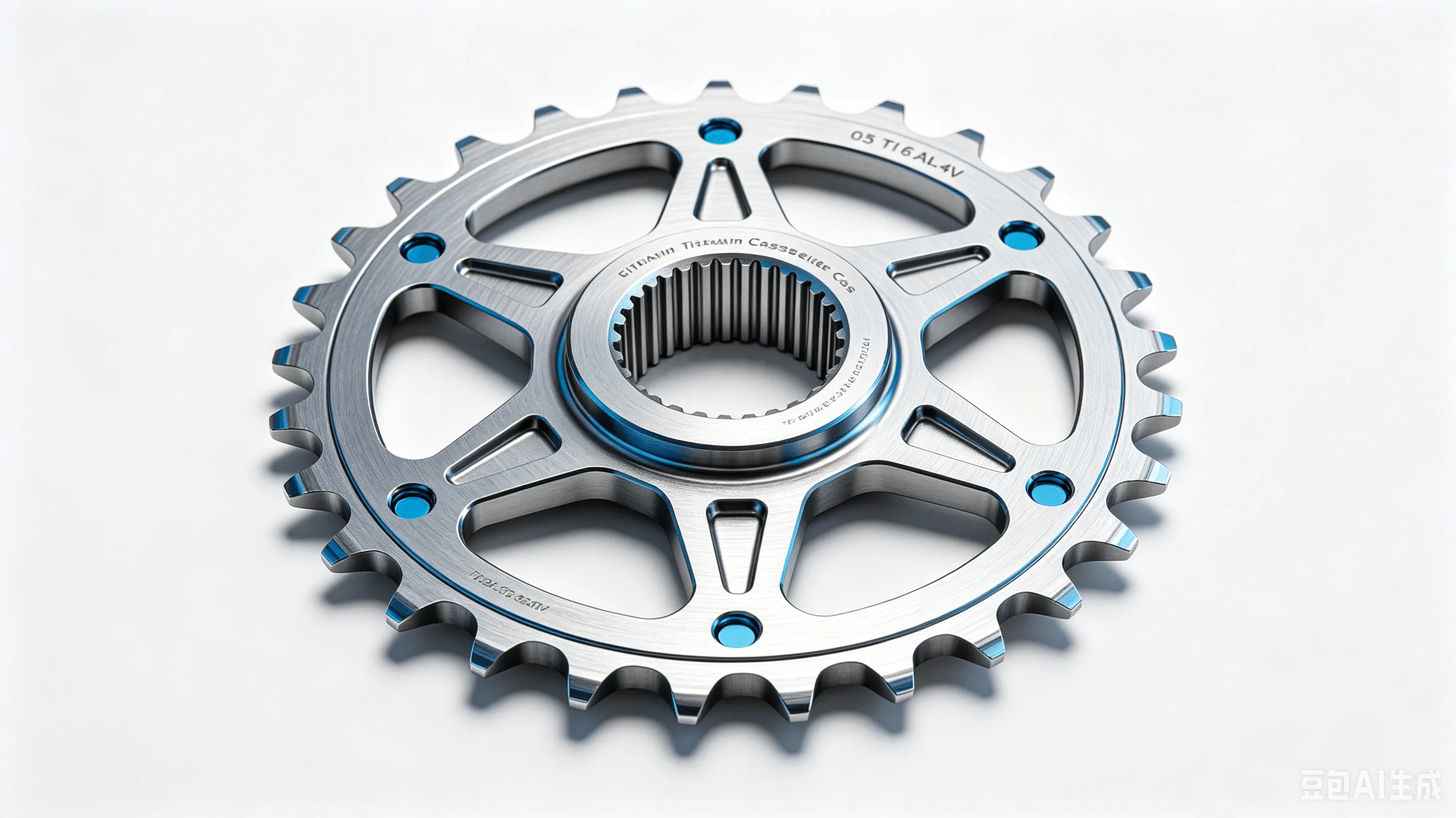 Titanium Cassette Cog — Grade 5 Ti-6Al-4V Product Rendering