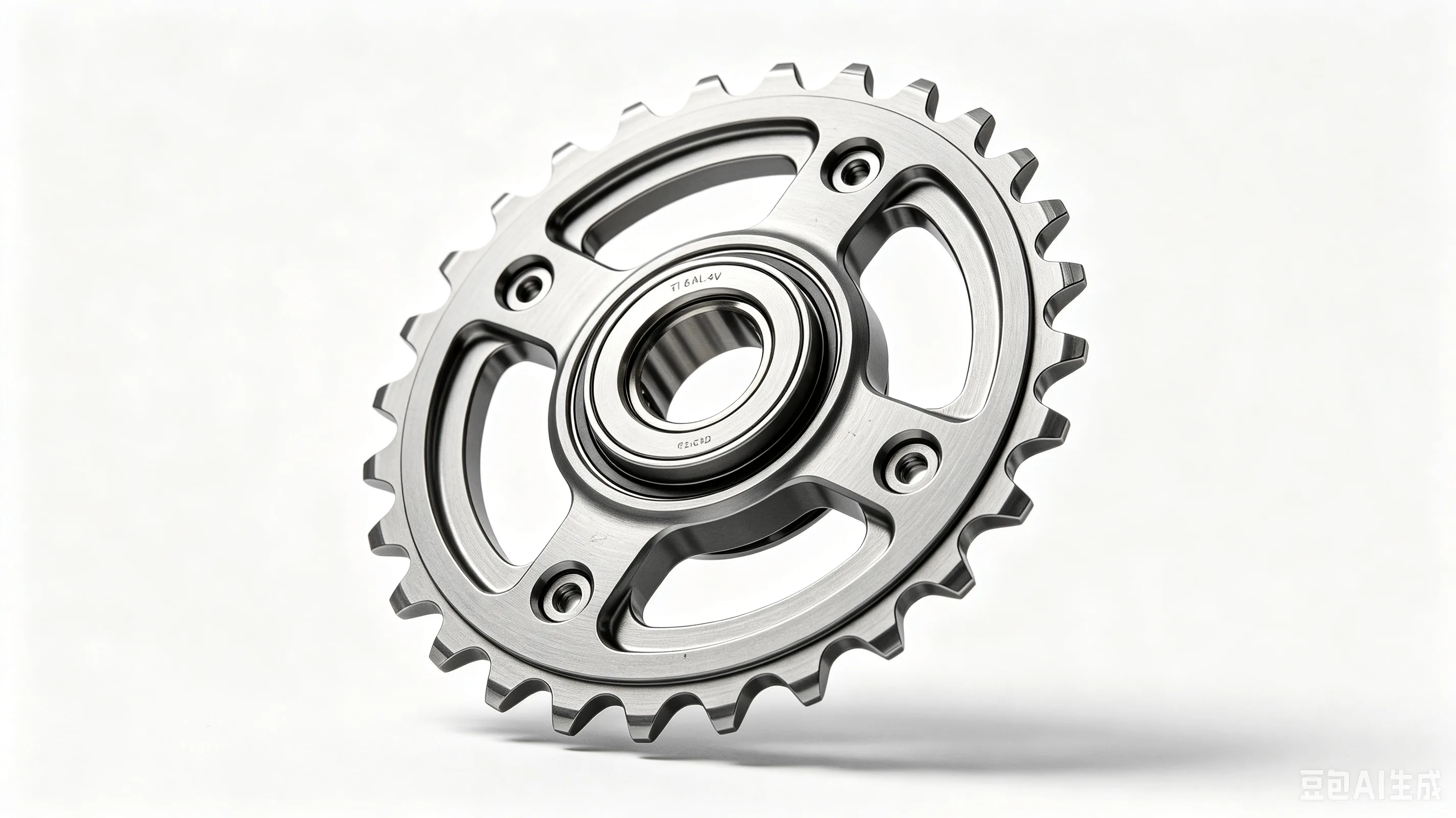 Titanium Derailleur Pulley — Grade 5 Ti-6Al-4V Product Rendering