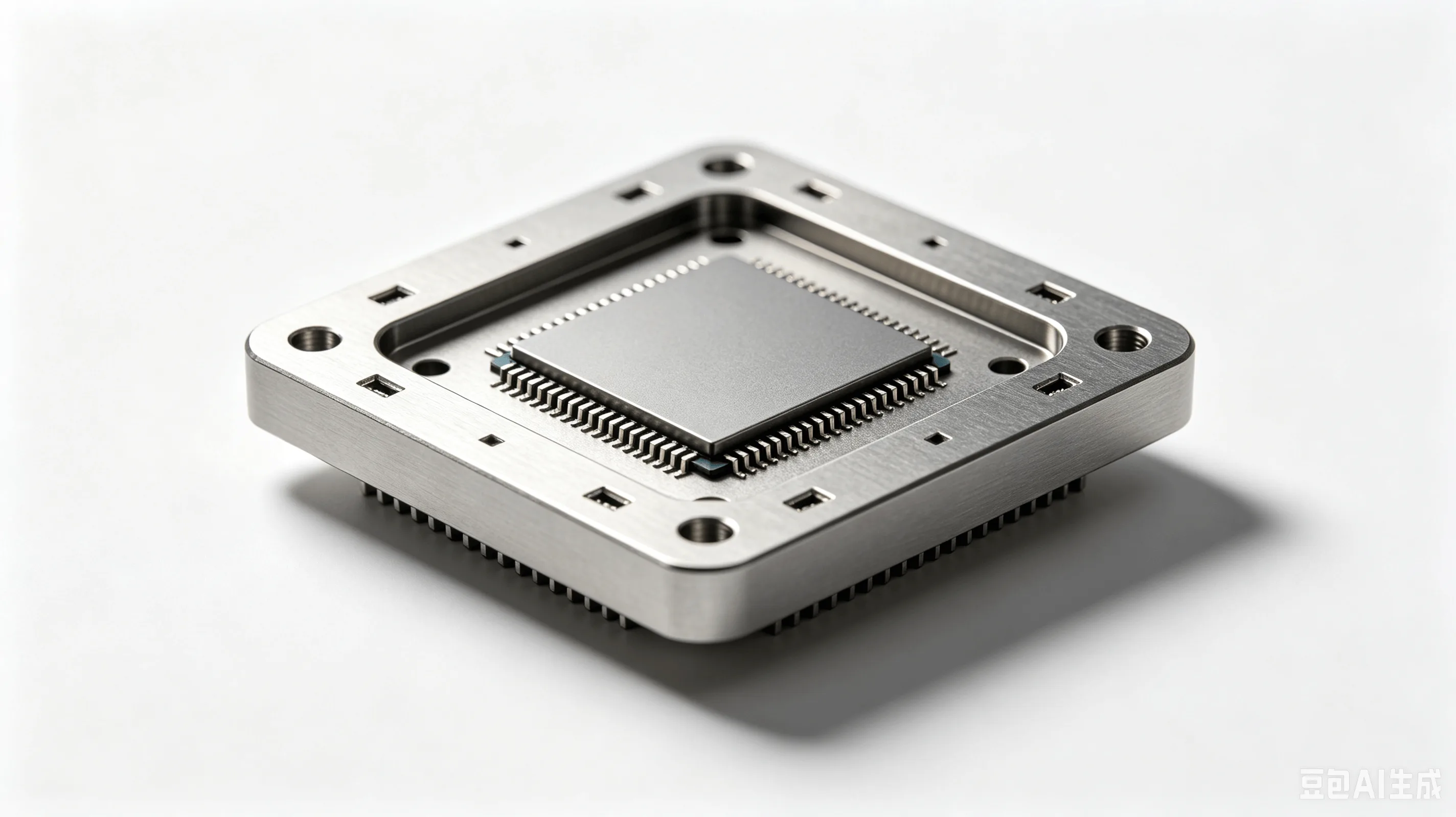 Titanium Frame Flip Chip — Grade 5 Ti-6Al-4V Product Rendering