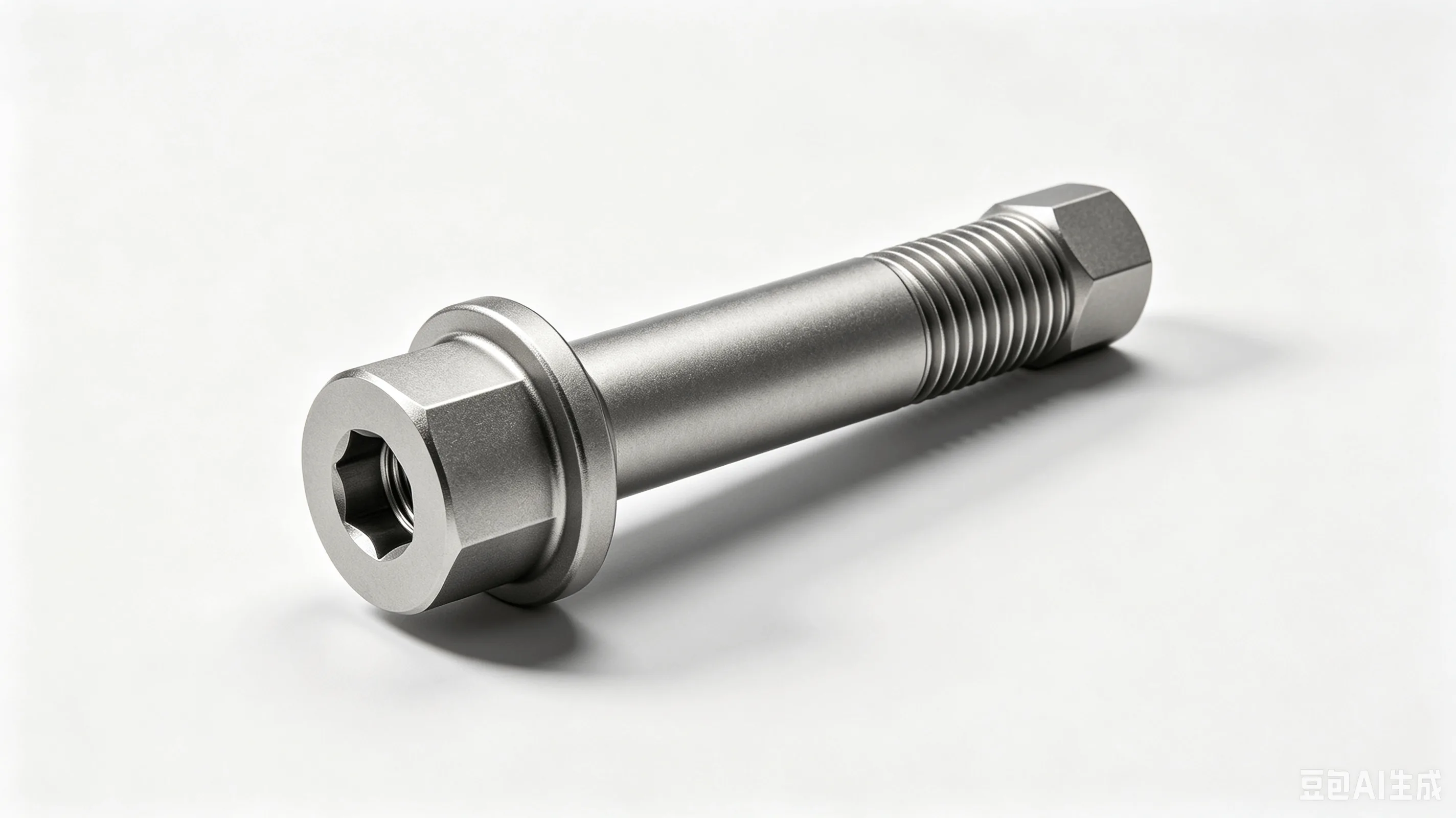 CNC machined titanium M12 hub bolt with external threads