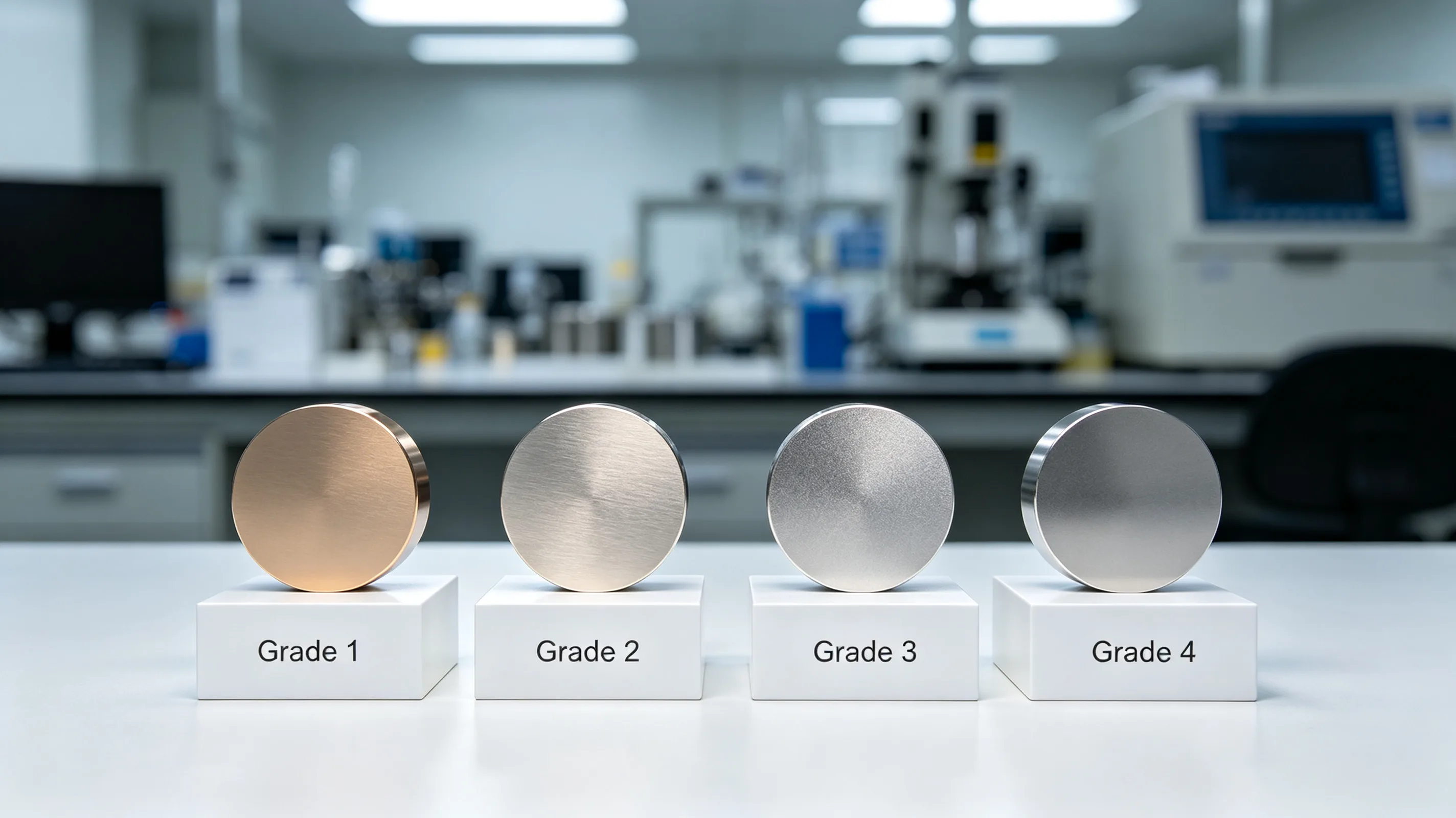 Commercially pure titanium stock material for industrial applications