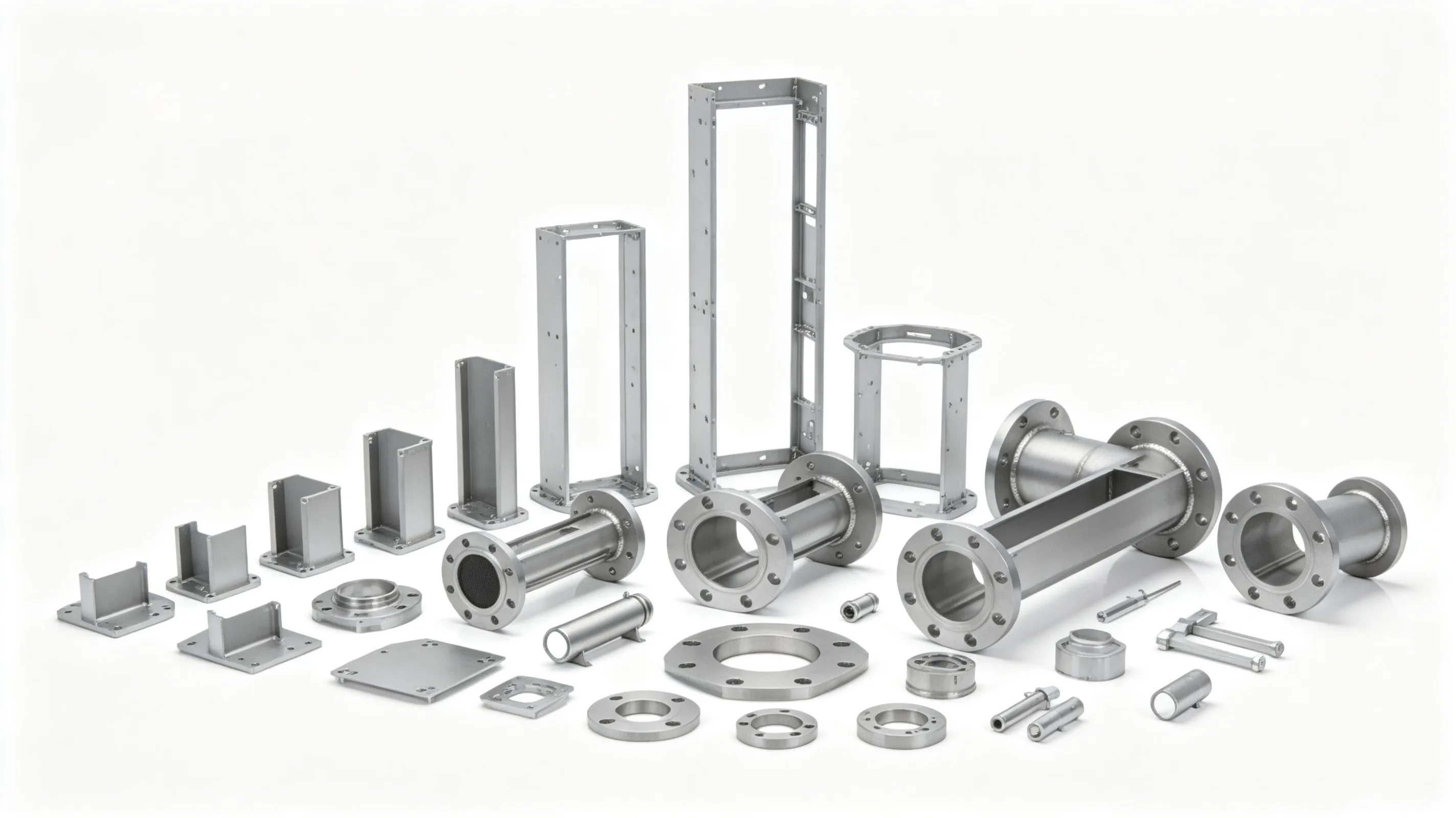 Titanium fabricated components, welded plates and formed parts